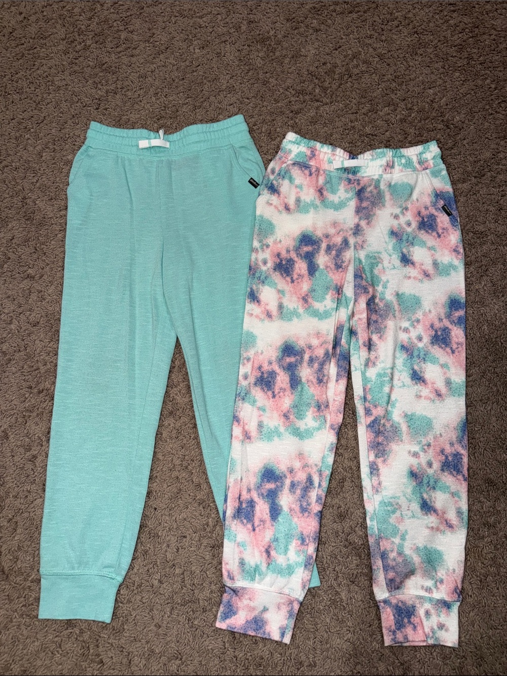 Eddie Bauer Mint Green Joggers + Pastel Tie-Dye Fleece Joggers